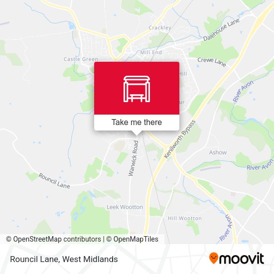Rouncil Lane map