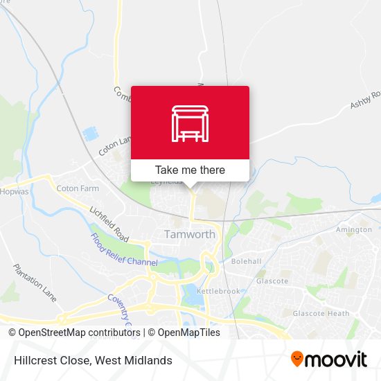 Hillcrest Close map
