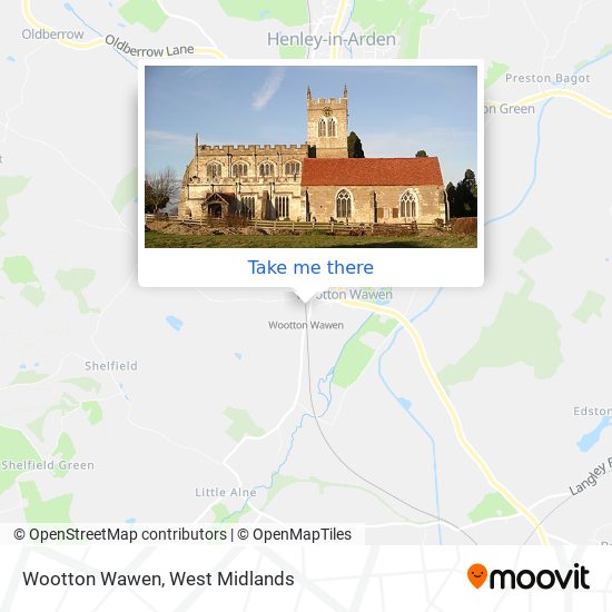 Wootton Wawen map