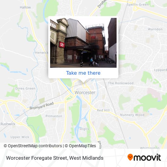 Worcester Foregate Street map