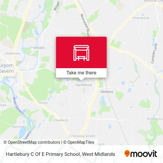 Hartlebury C Of E Primary School map