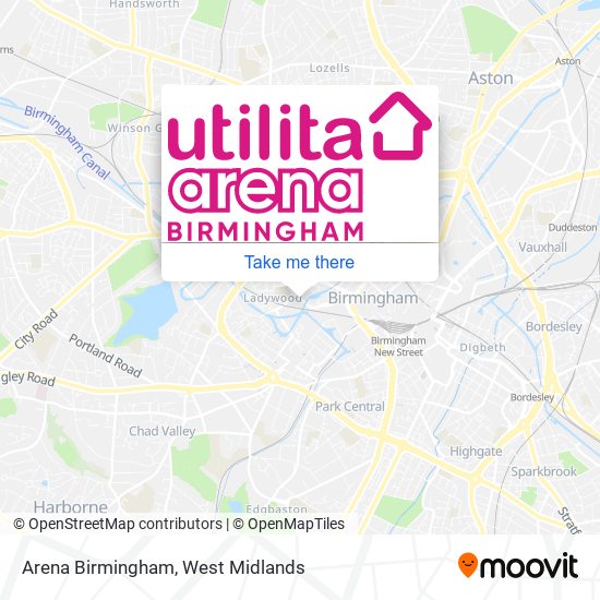 Arena Birmingham map