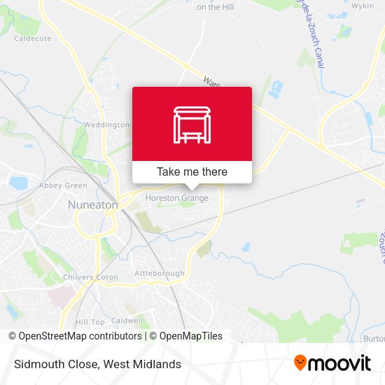 Sidmouth Close map
