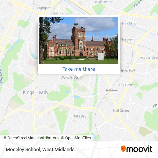 Moseley School map