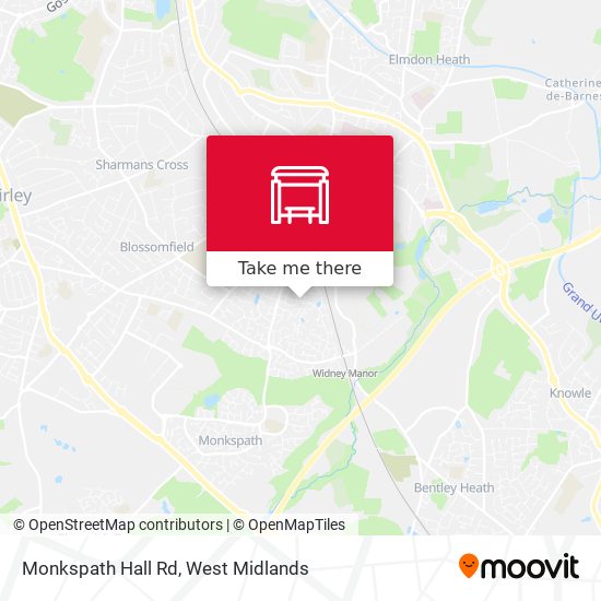 Monkspath Hall Rd map