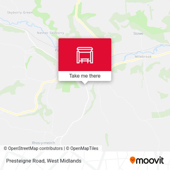 Presteigne Road map