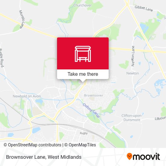 Brownsover Lane map
