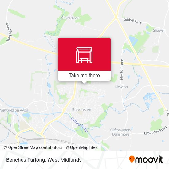 Benches Furlong map