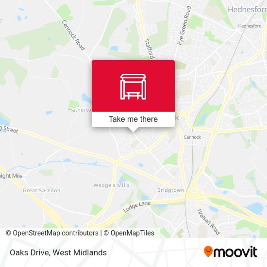 Oaks Drive map