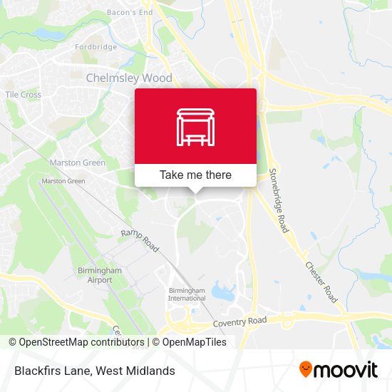 Blackfirs Lane map