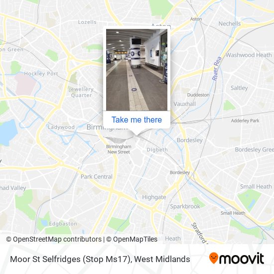 Moor St Selfridges (Stop Ms17) map