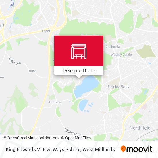 King Edwards VI Five Ways School map