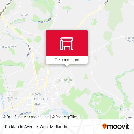 Parklands Avenue map