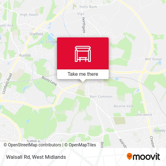 Walsall Rd map