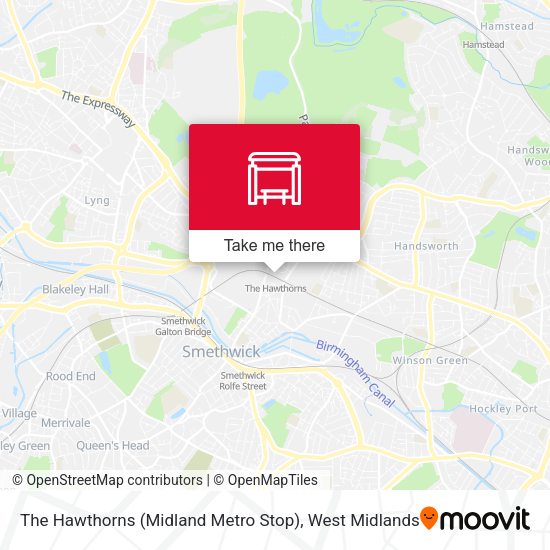 The Hawthorns (Midland Metro Stop) map