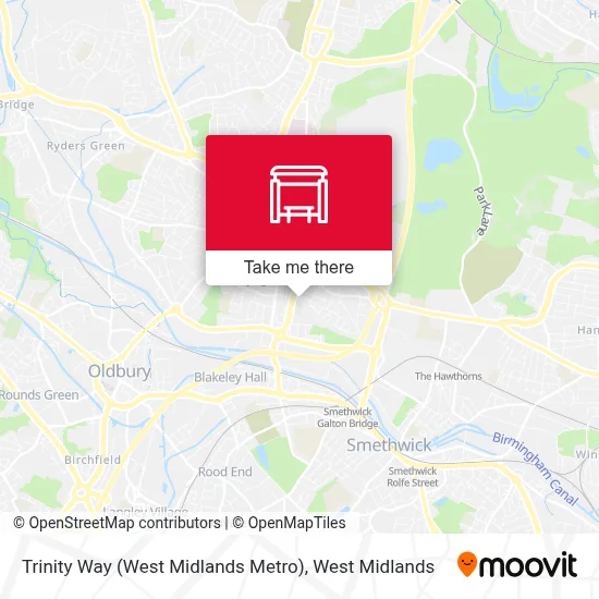 Trinity Way (West Midlands Metro) map