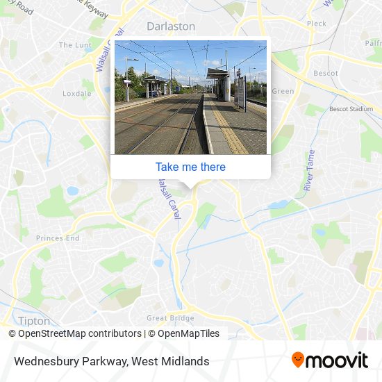 Wednesbury Parkway map