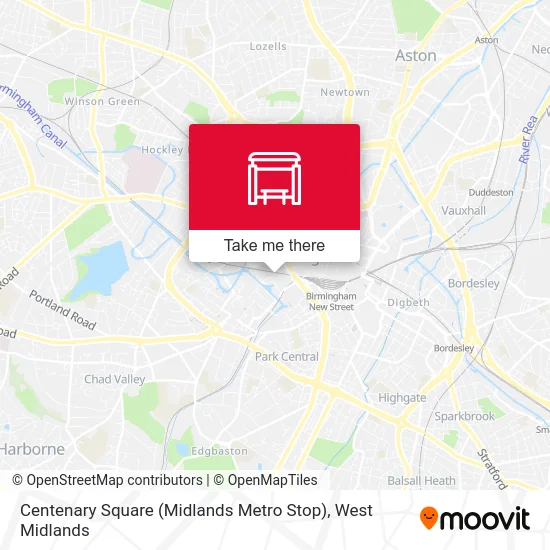 Centenary Square (Midlands Metro Stop) map