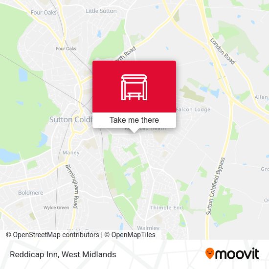 Reddicap Inn map