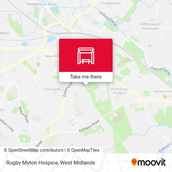 Rugby Myton Hospice map