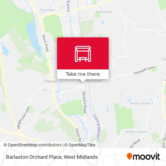 Barlaston Orchard Place map