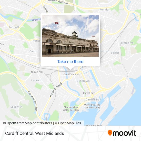 Cardiff Central map