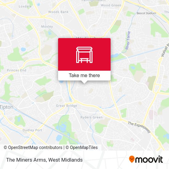 The Miners Arms map