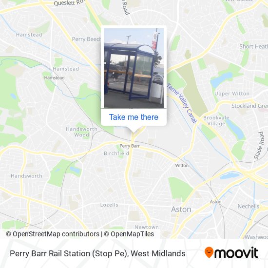 Perry Barr Rail Station (Stop Pe) map