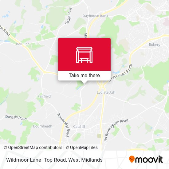 Wildmoor Lane- Top Road map
