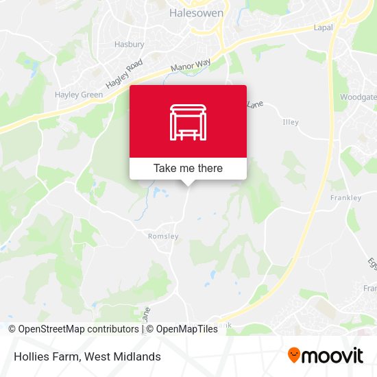 Hollies Farm map