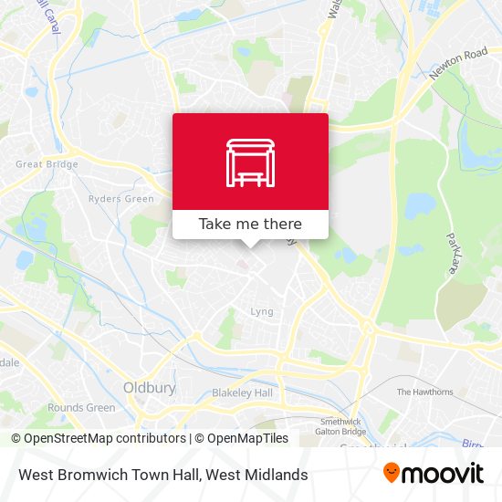 West Bromwich Town Hall map