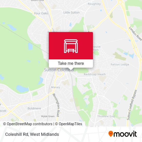 Coleshill Rd map