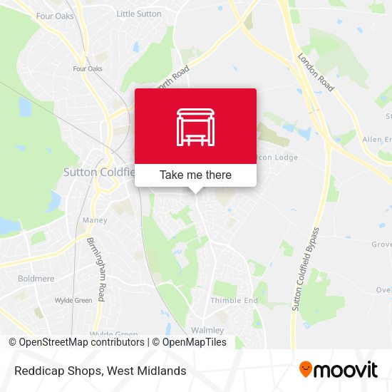 Reddicap Shops map