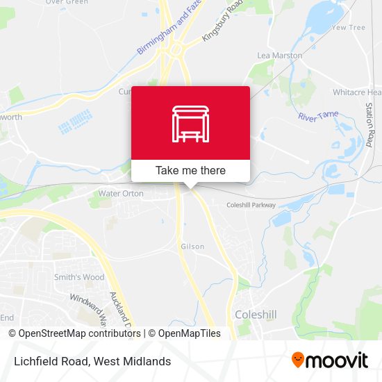 Lichfield Road map