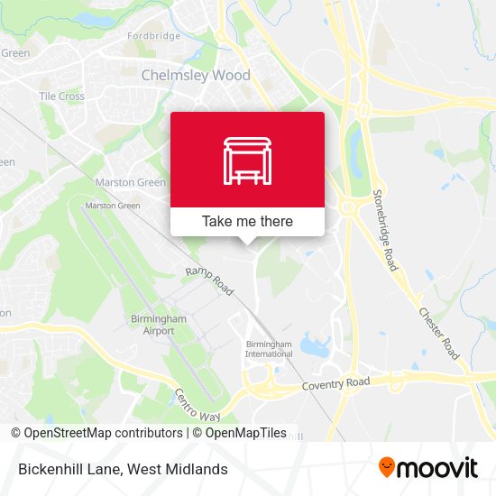 Bickenhill Lane map