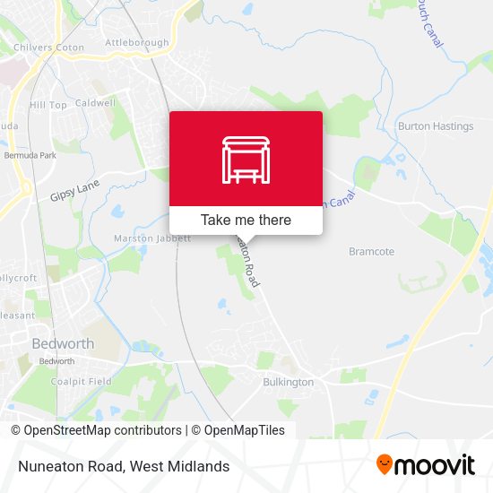 Nuneaton Road map