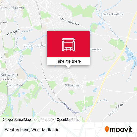 Weston Lane map
