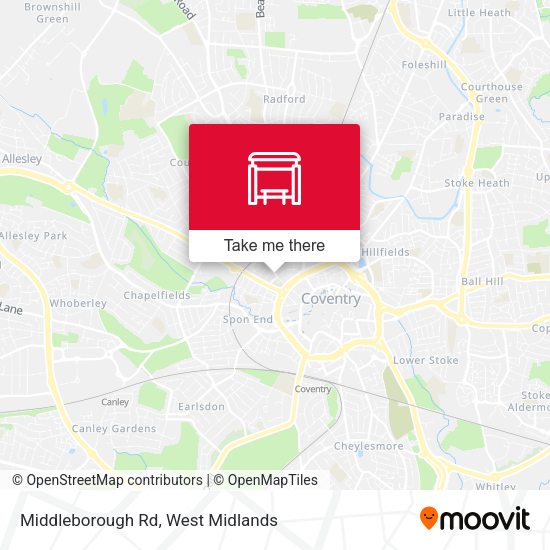 Middleborough Rd map