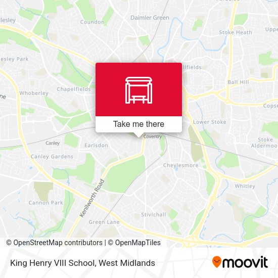 King Henry VIII School map