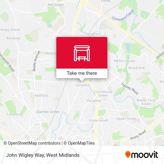 John Wigley Way map