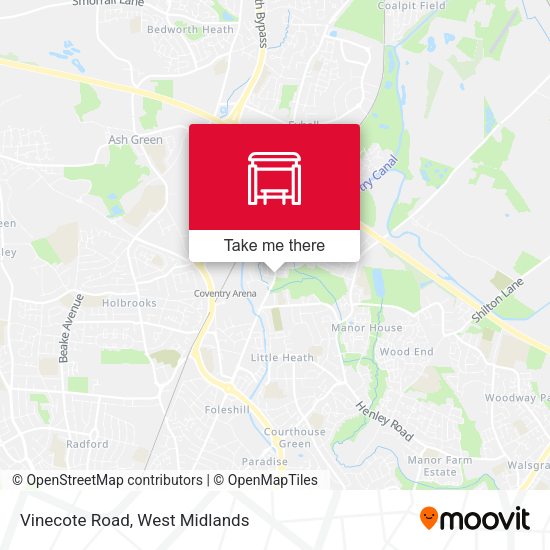 Vinecote Road map