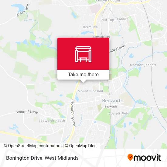 Bonington Drive map