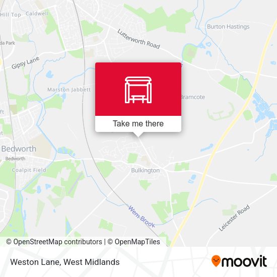 Weston Lane map