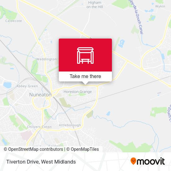 Tiverton Drive map