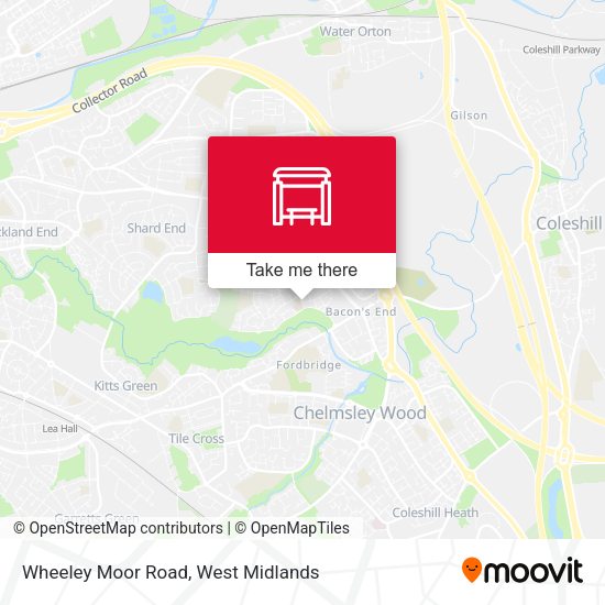 Wheeley Moor Road map
