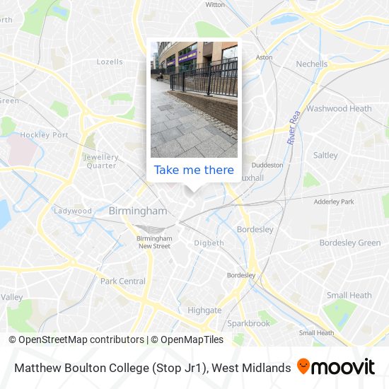 Matthew Boulton College (Stop Jr1) map