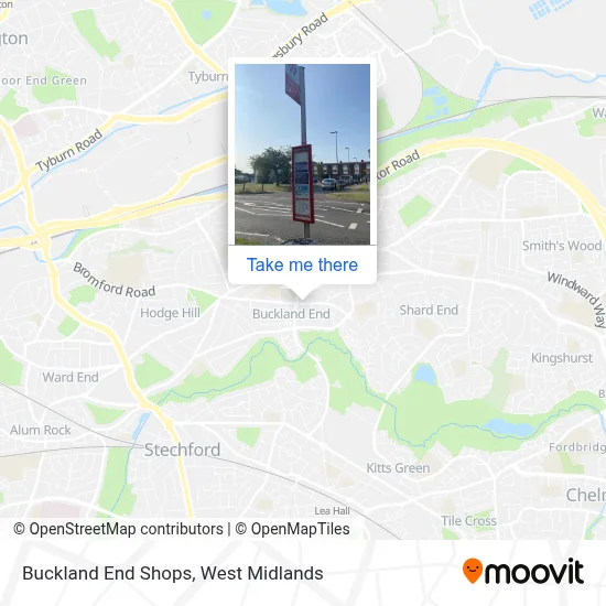 Buckland End Shops map