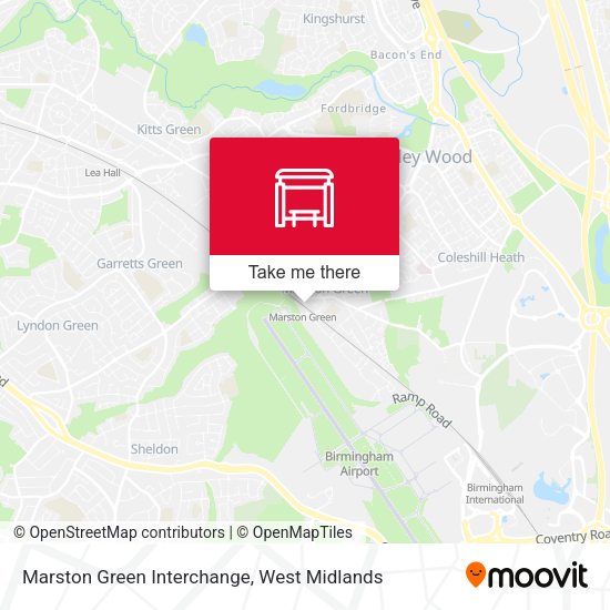 Marston Green Interchange map