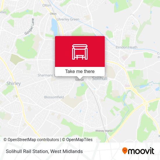 Solihull Rail Station map