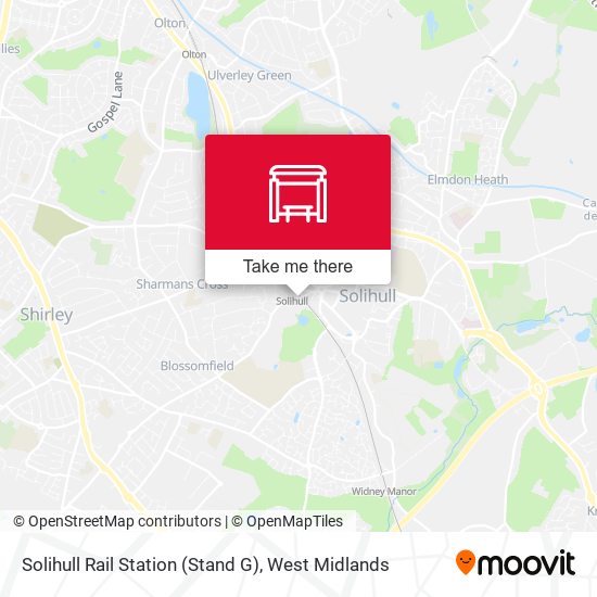 Solihull Rail Station (Stand G) map